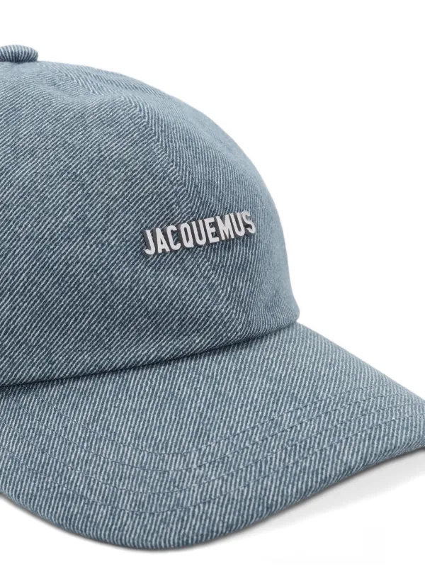 Jacquemus Gadjo logo-plaque Denim Cap | Blue | FARFETCH