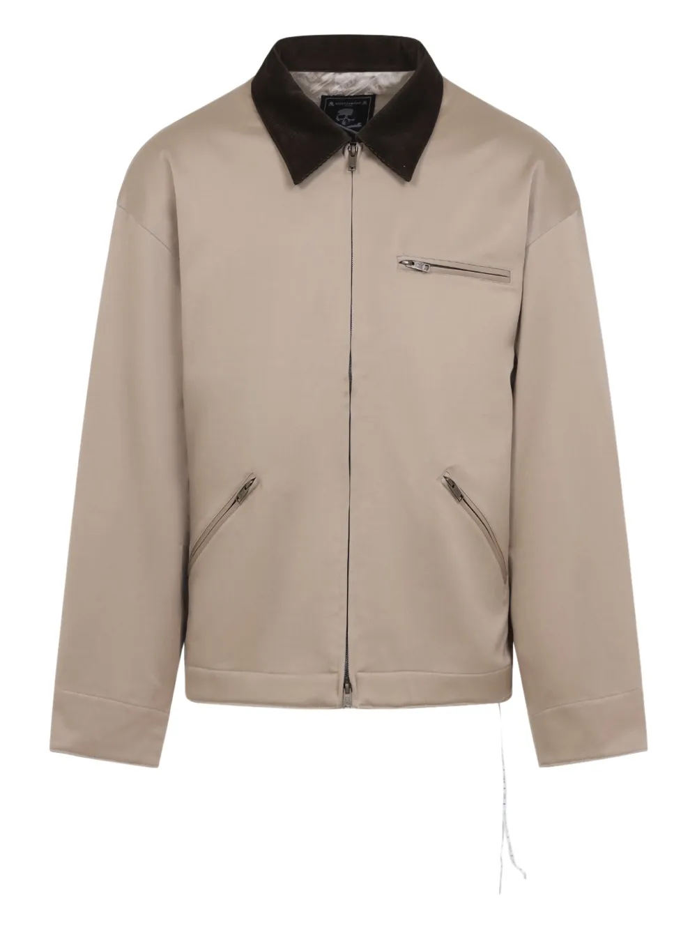 Mastermind Japan Mj Aviator Corduroy-collar Cotton Jacket In Neutral