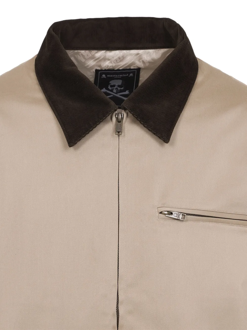 Mastermind Japan Mj Aviator Corduroy-collar Cotton Jacket In Neutral