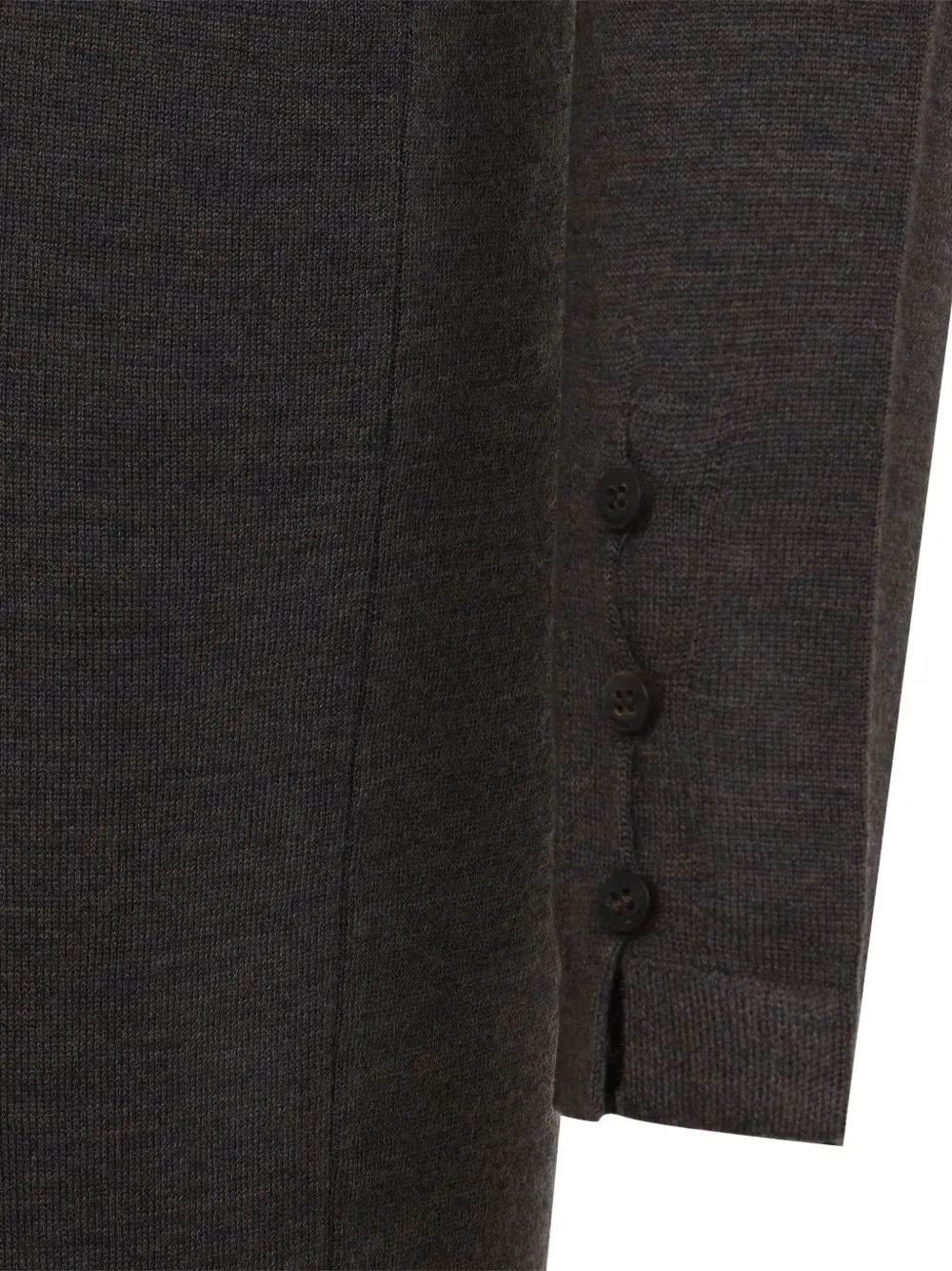 Jacquemus Maxi-jurk met polokraag en knopen Bruin