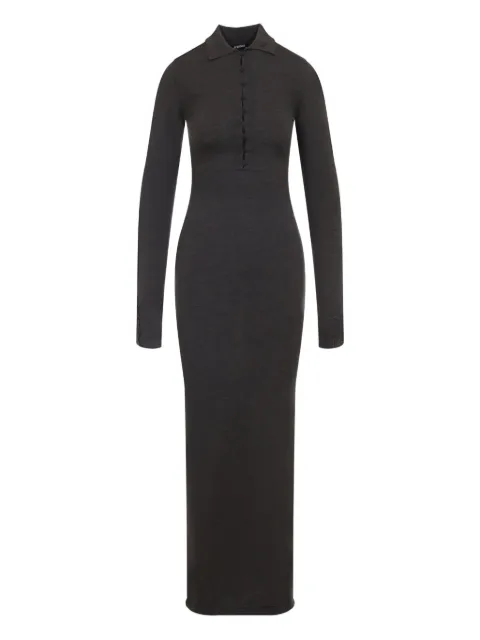 Jacquemus polo-neck button-front maxi dress