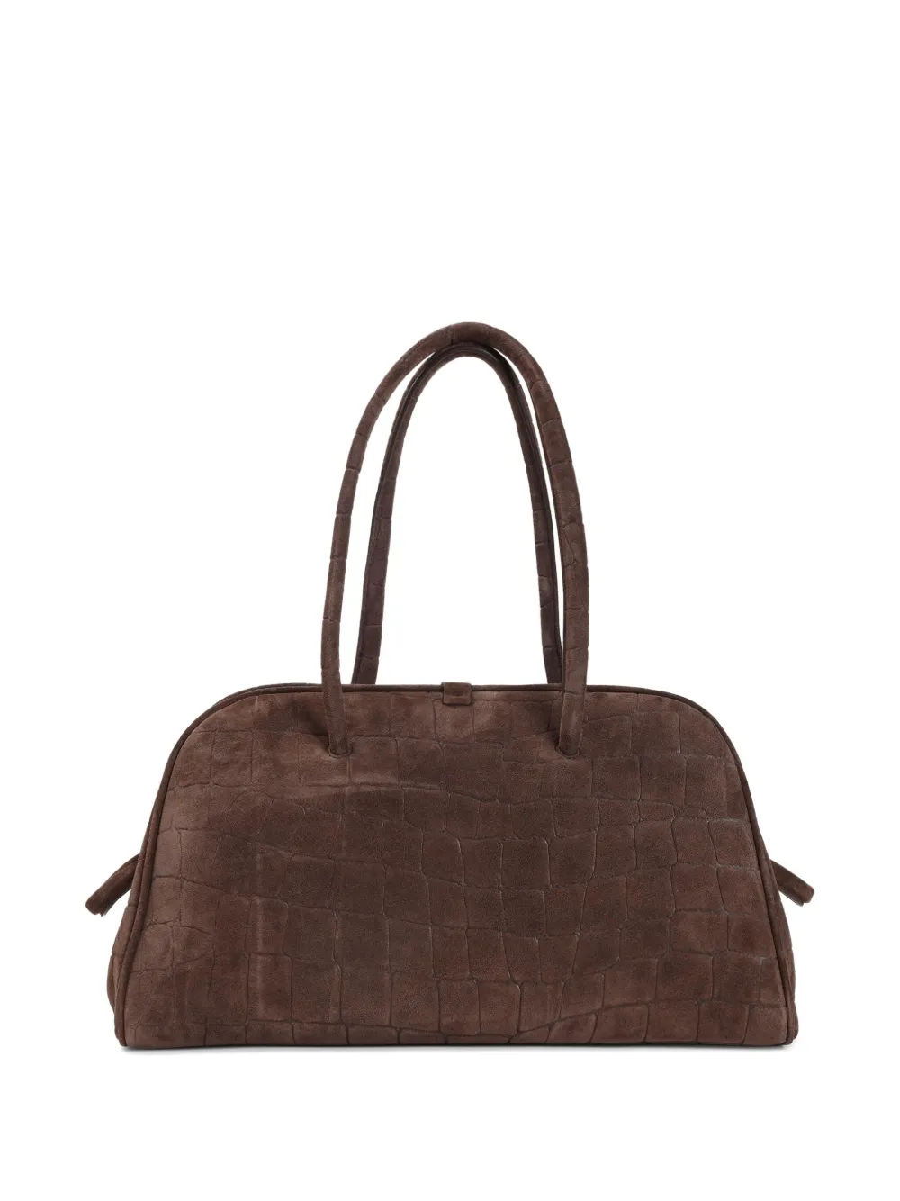 Jacquemus A Turismo shopper met krokodillen-reliëf en geknoopt detail - Bruin