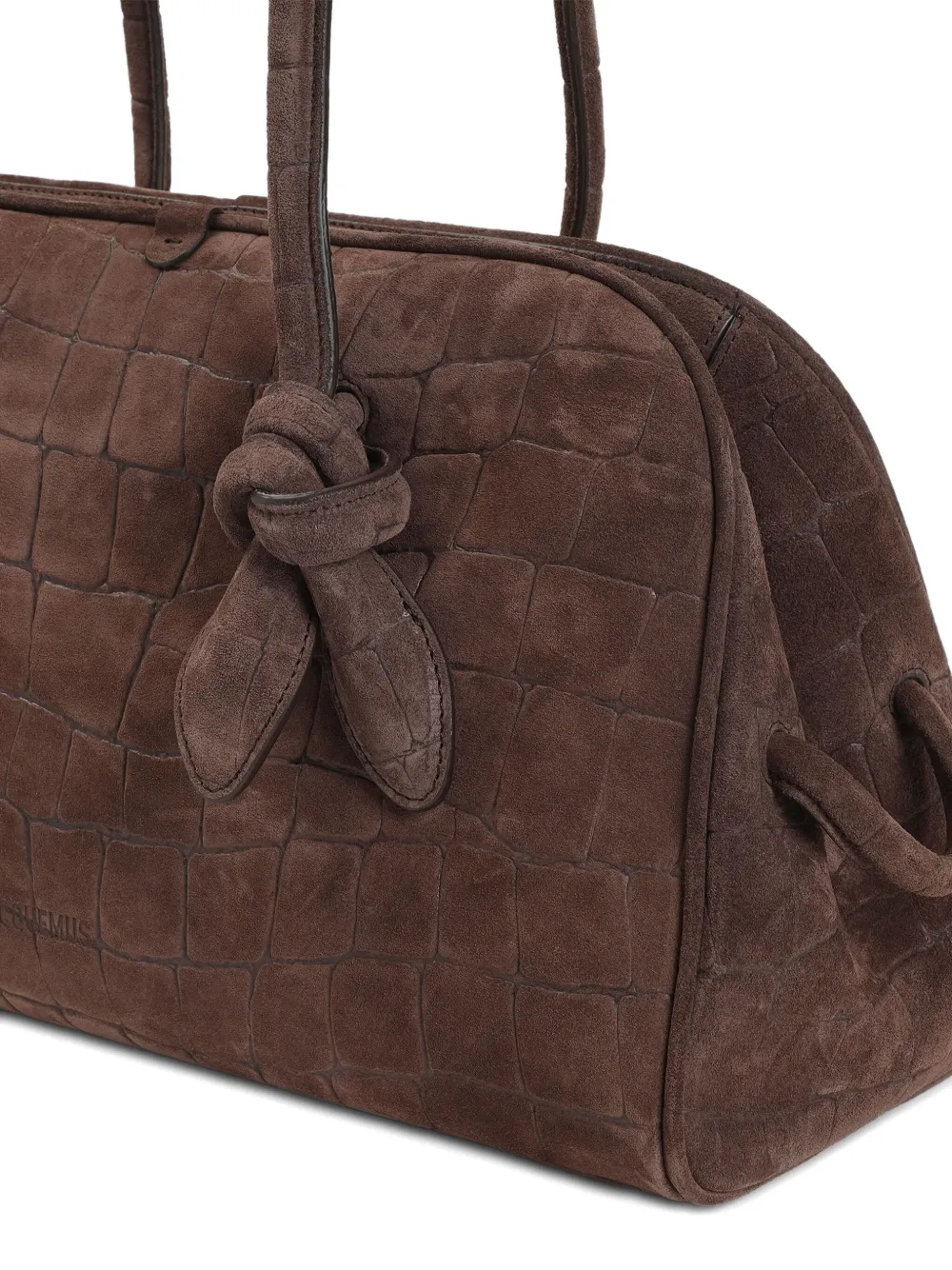 Jacquemus Womens Dark Brown Le Turismo Embossed Leather-suede Shoulder Bag In Brown