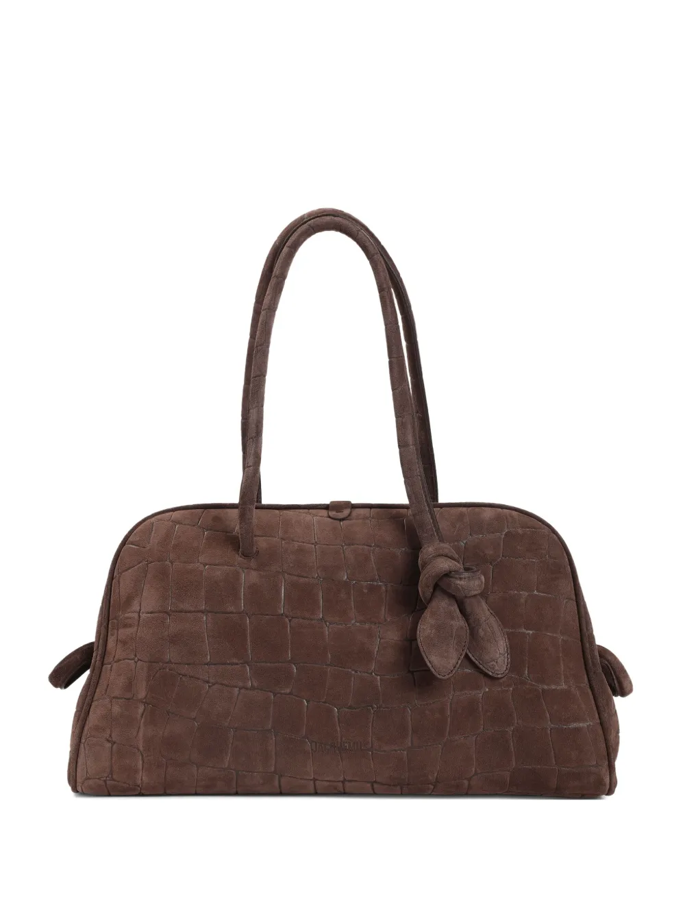 Jacquemus Womens Dark Brown Le Turismo Embossed Leather-suede Shoulder Bag In Brown