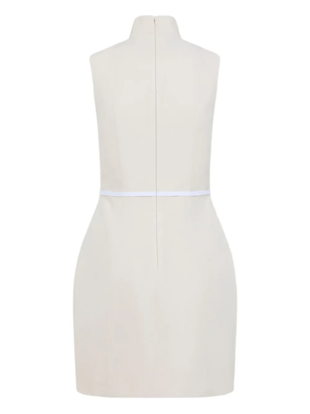 Moschino Tailored Knee-length Sleeveless Dress High Neck In White