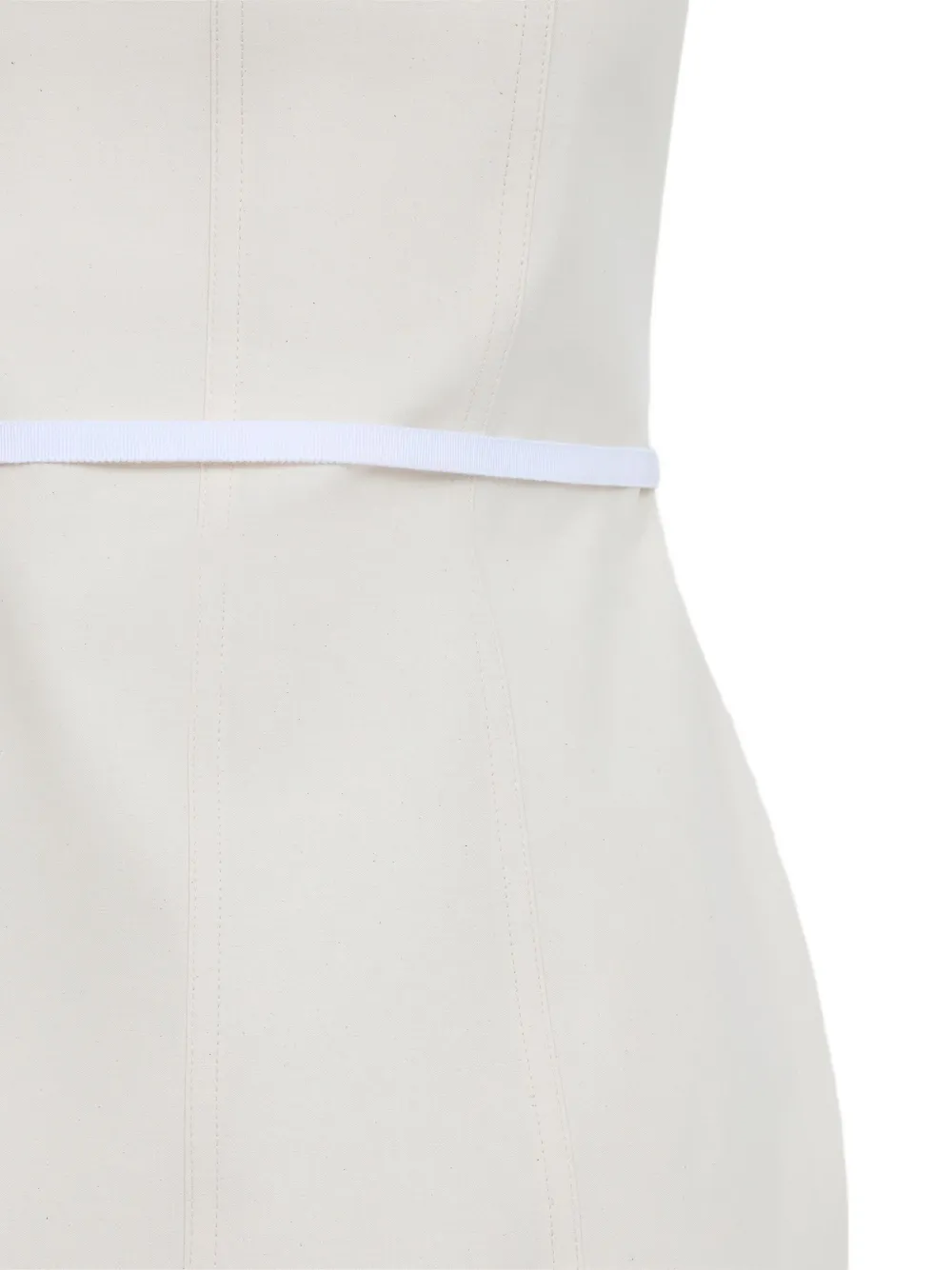 Moschino Tailored Knee-length Sleeveless Dress High Neck In White