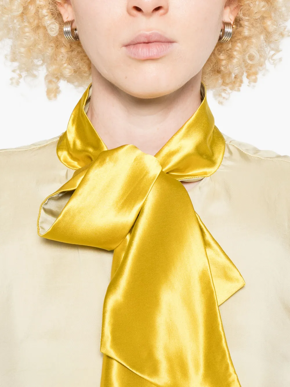 Marni Boxy Fit Button-up With Scarf In Multi