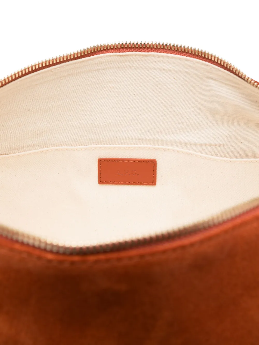 Apc Vera Suede Tote Bag In Orange