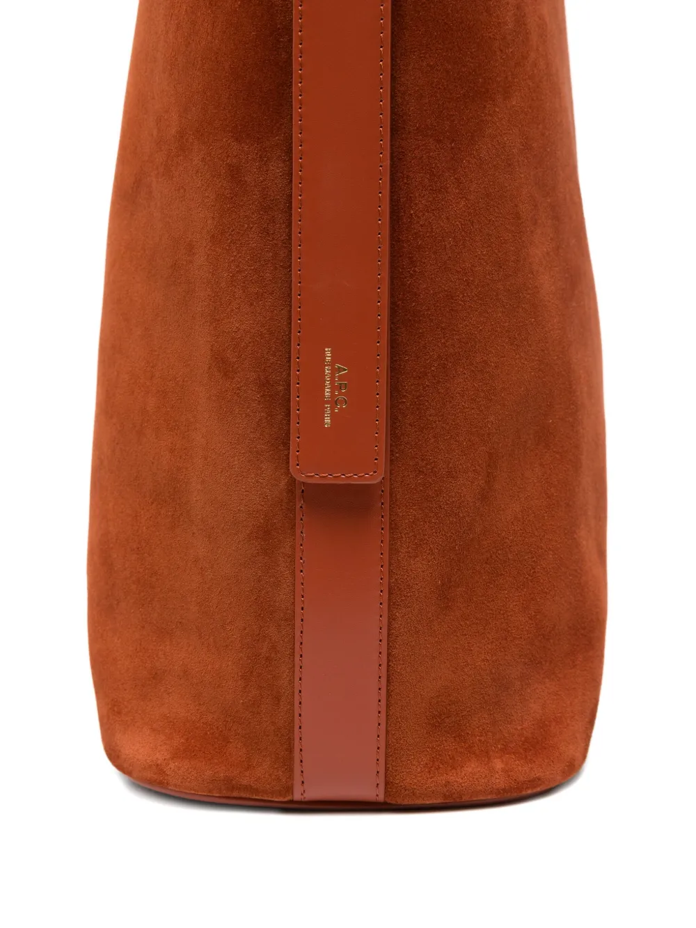 Apc Vera Suede Tote Bag In Orange