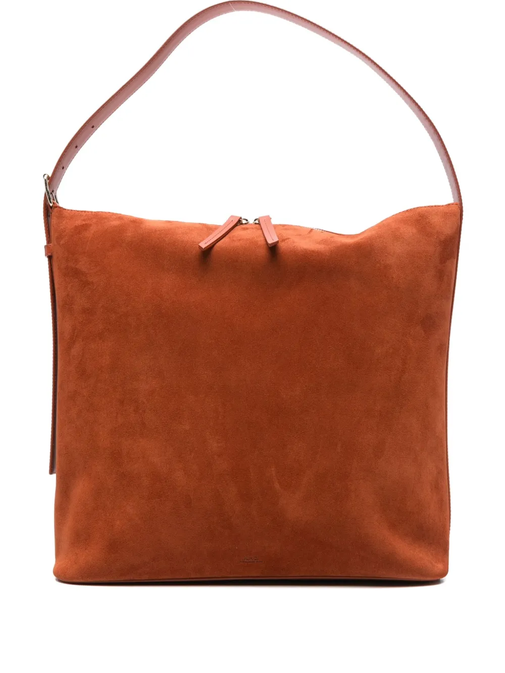 Apc Vera Suede Tote Bag In Orange