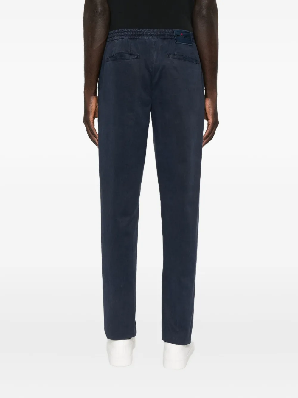 Kiton Broek met trekkoordtaille Blauw