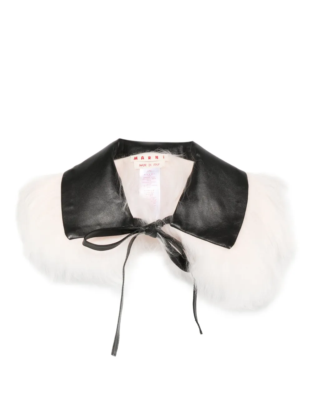 Marni Colletto in pelliccia - Bianco