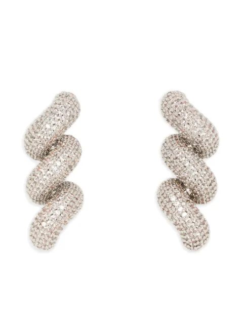 Eddie Borgo aretes Rope en pavé
