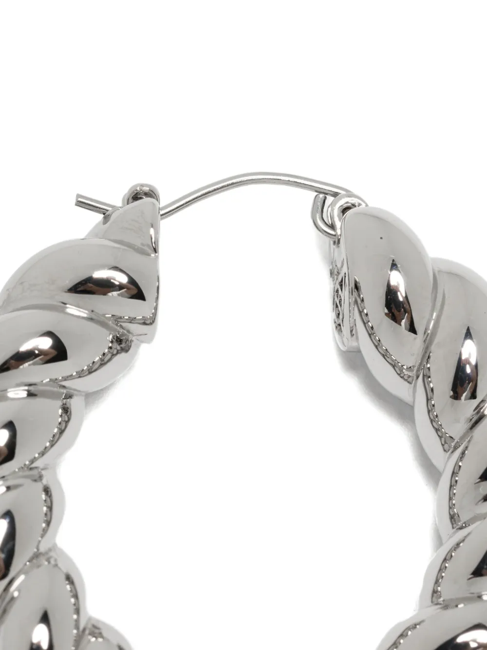 Eddie Borgo Rope Hoop Earrings In Metallic