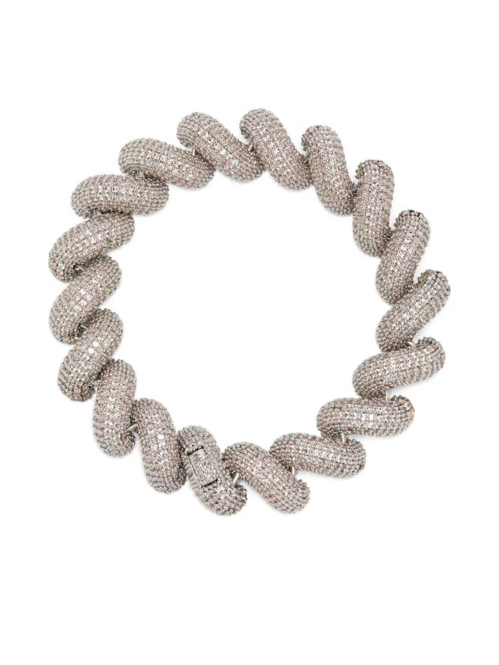 Eddie Borgo Rope pavé bracelet - シルバートーン Eddie Borgo Rope pavé bracelet - シルバートーン
