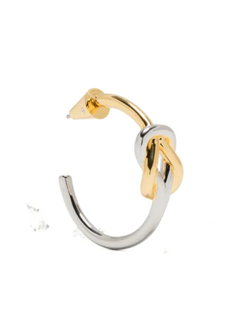 Eddie Borgo 12kt yellow gold Slipknot hoop earrings
