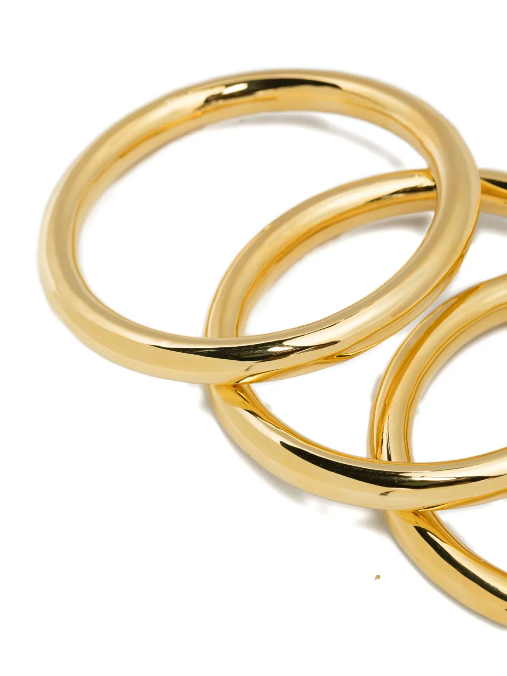 Eddie Borgo 12kt Yellow Gold Cylinder Bangle (set Of Three) In Blue