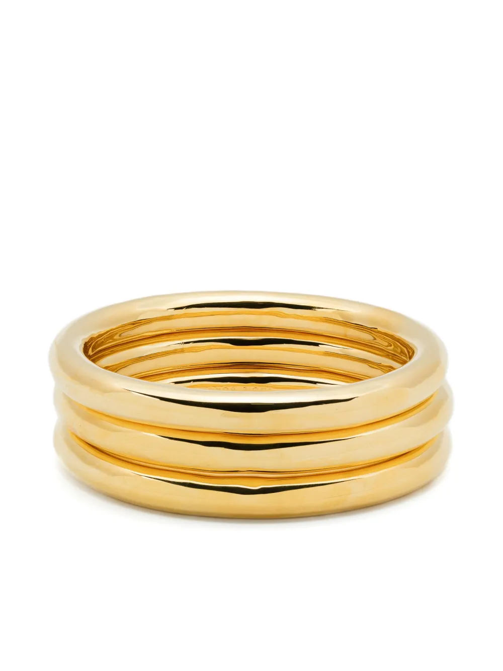 Eddie Borgo 12kt yellow gold cylinder bangle (set of three) | Gold | Image 1