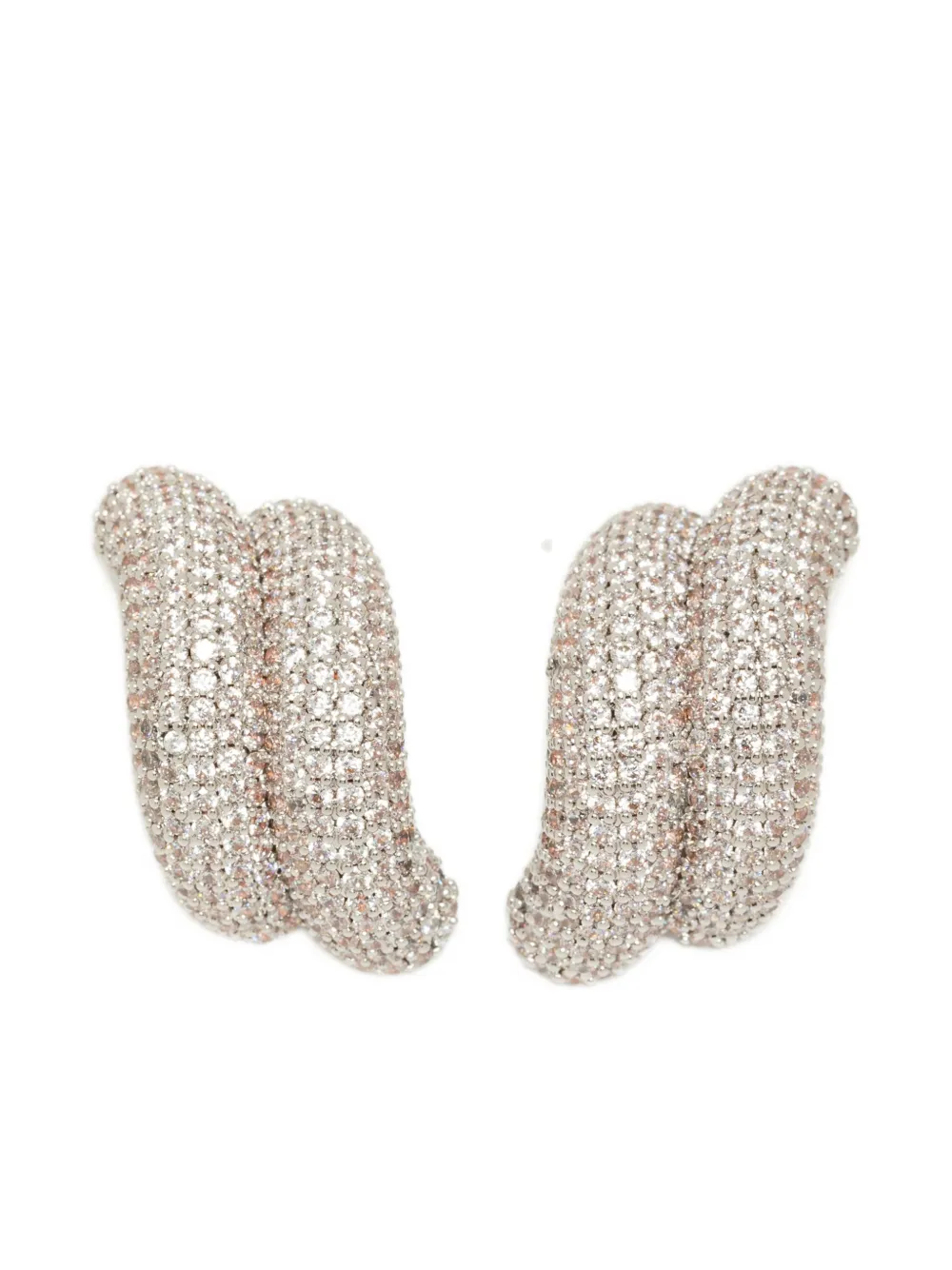Eddie Borgo Rope Pavé Earrings In Metallic