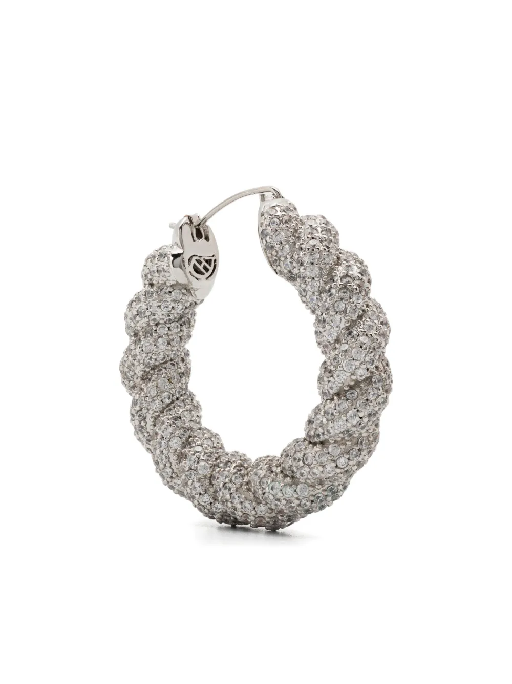 Eddie Borgo rope hoop earrings - Argento