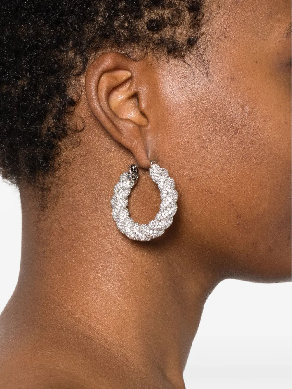 Eddie Borgo rope hoop earrings - Zilver