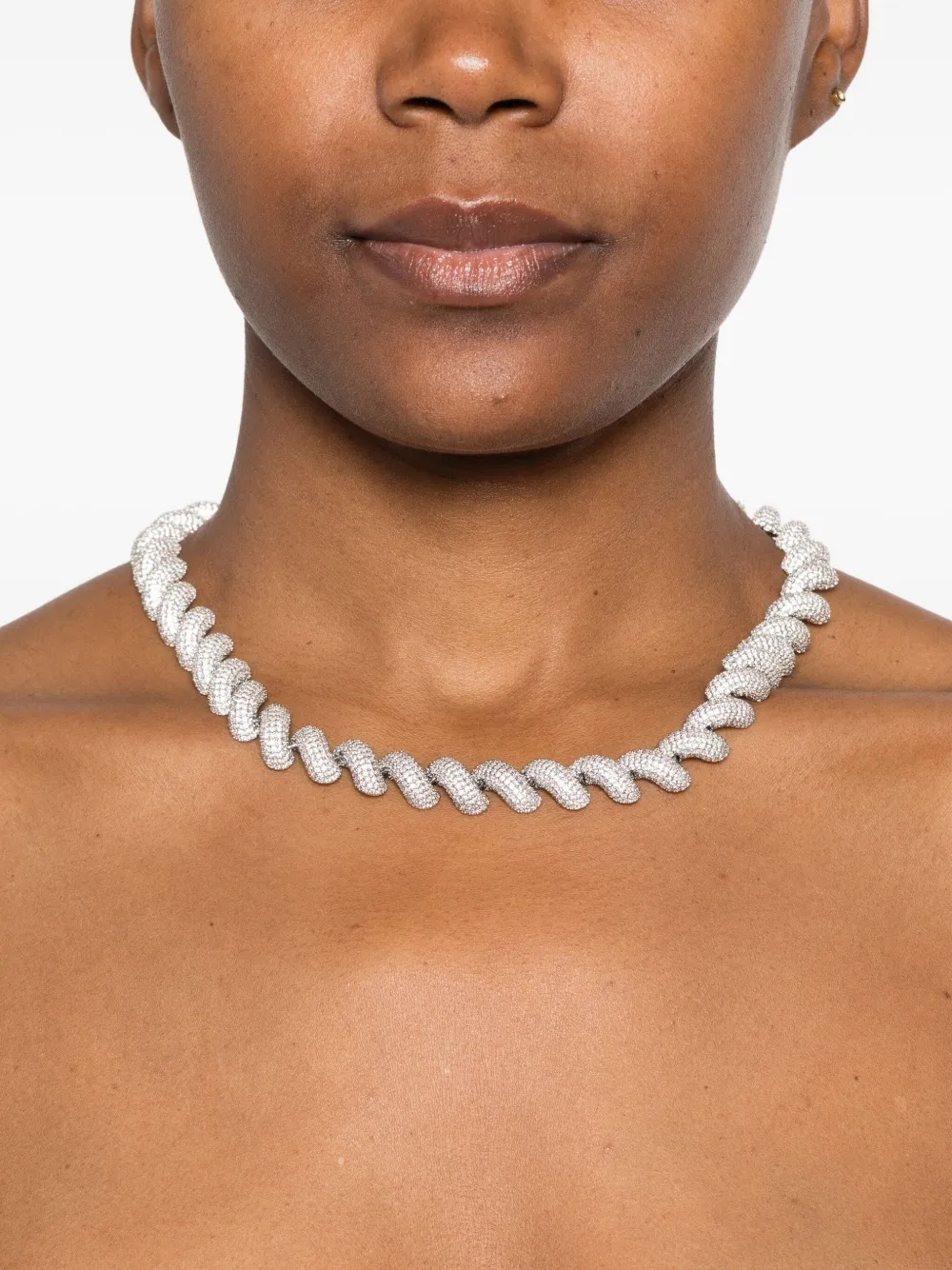 Eddie Borgo Pavé halsketting - Zilver