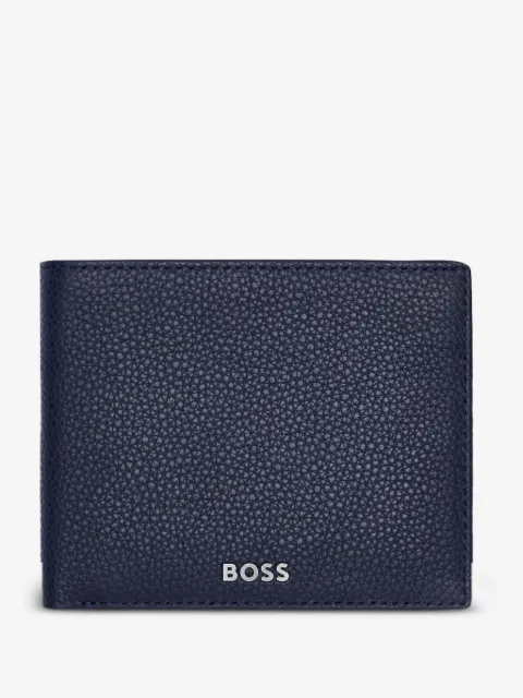 BOSS leather-textured wallet pen set