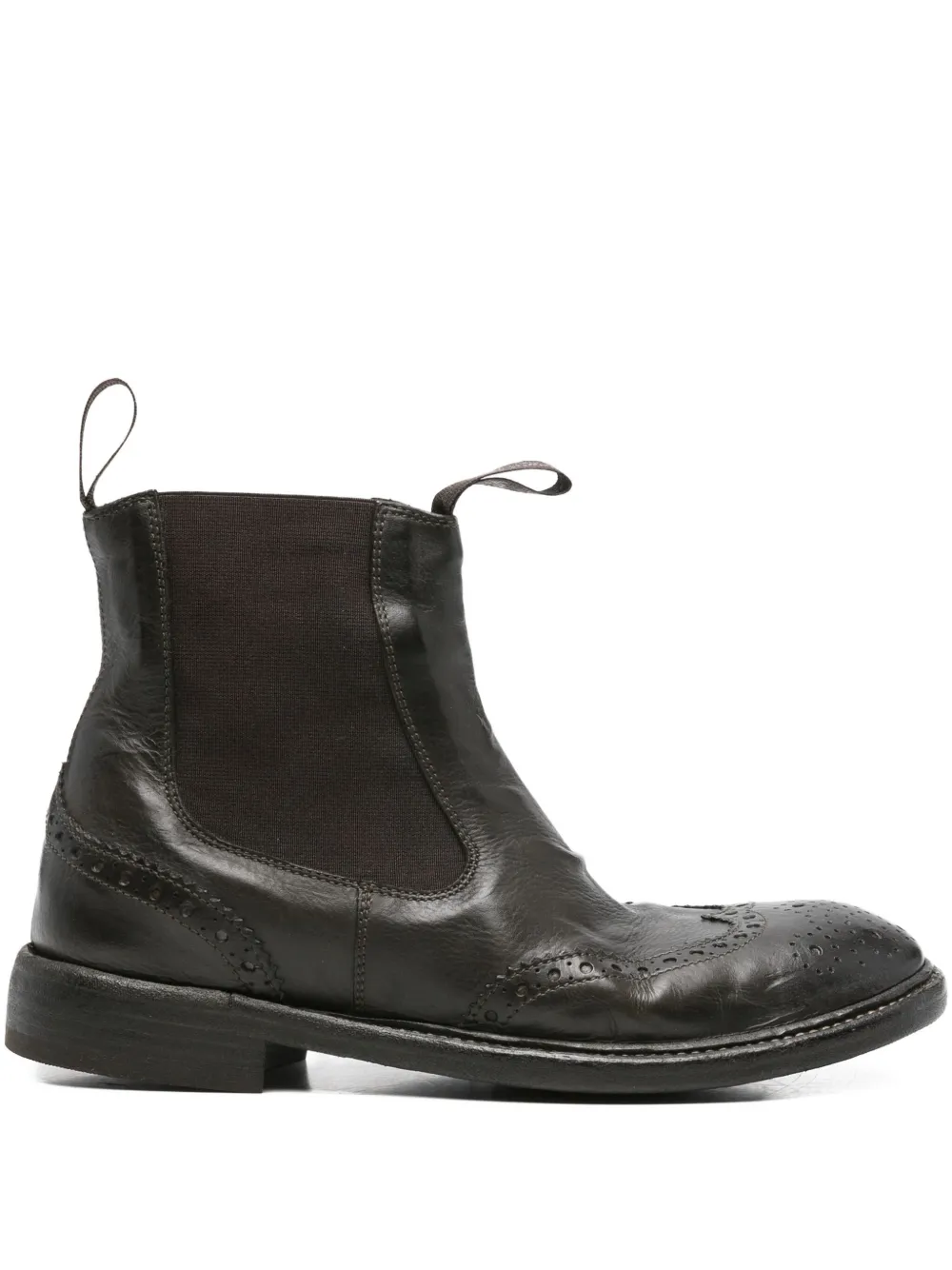Moma Chelsea laarzen met brogue detail Bruin