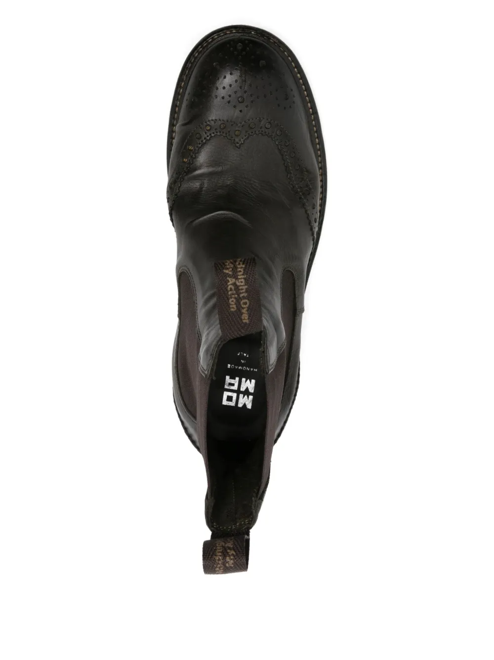 Moma Chelsea laarzen met brogue detail Bruin