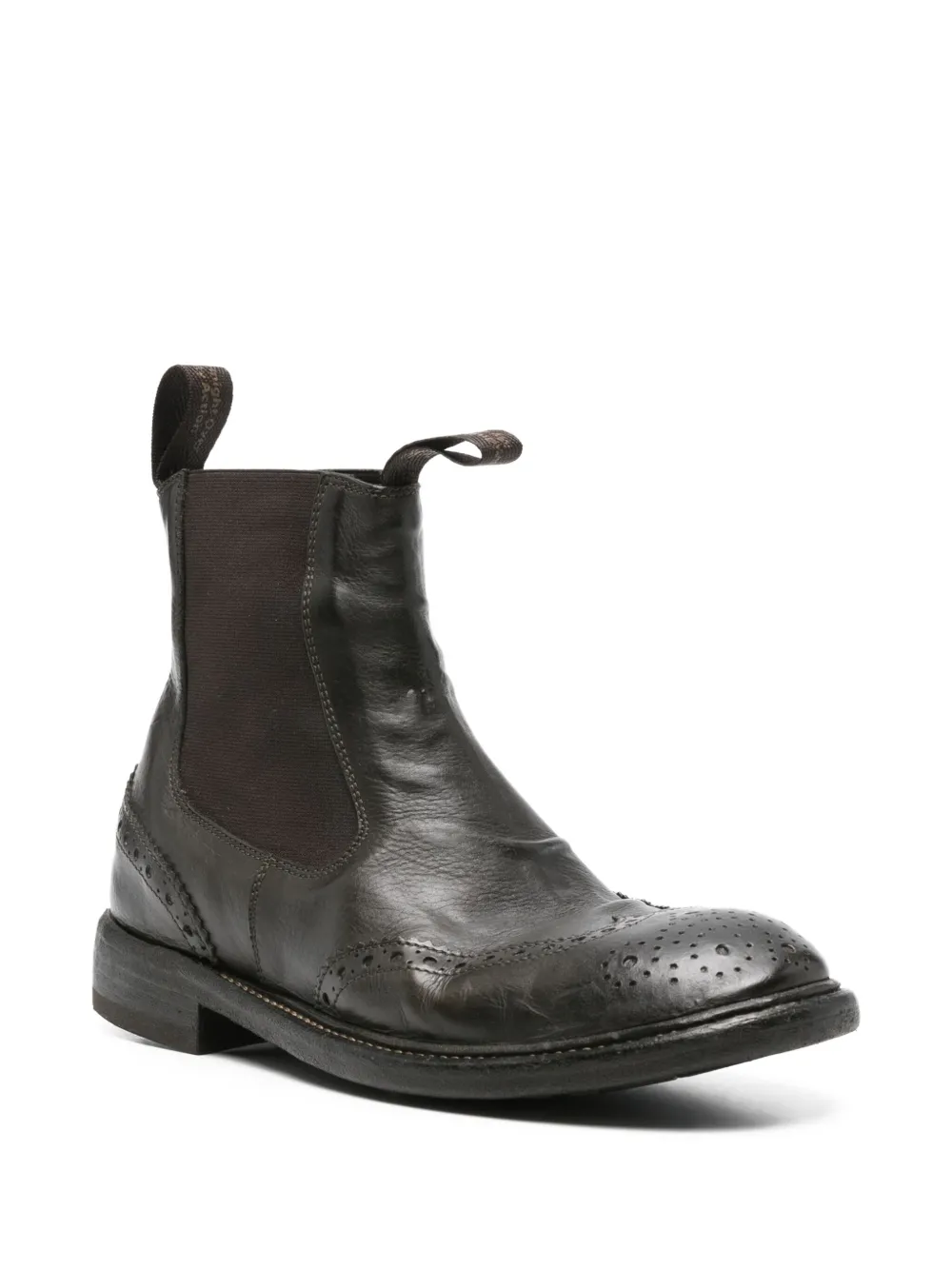 Moma Chelsea laarzen met brogue detail Bruin
