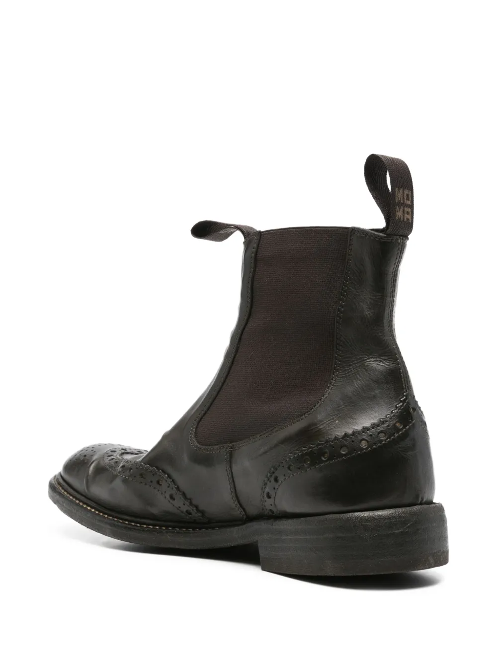 Moma Chelsea laarzen met brogue detail Bruin
