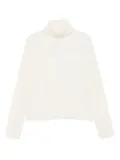 LIU JO cable-knit roll-neck sweater - White