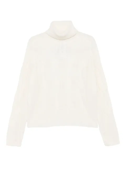 LIU JO cable-knit roll-neck sweater 