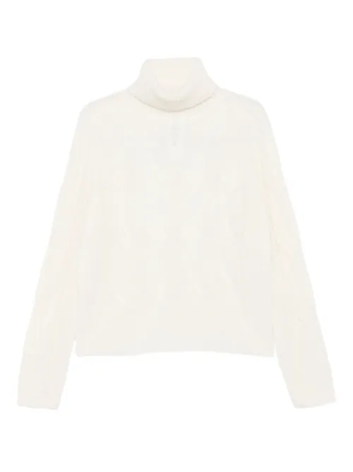 Pull en maille torsadée à col roulé - LIU JO - Modalova