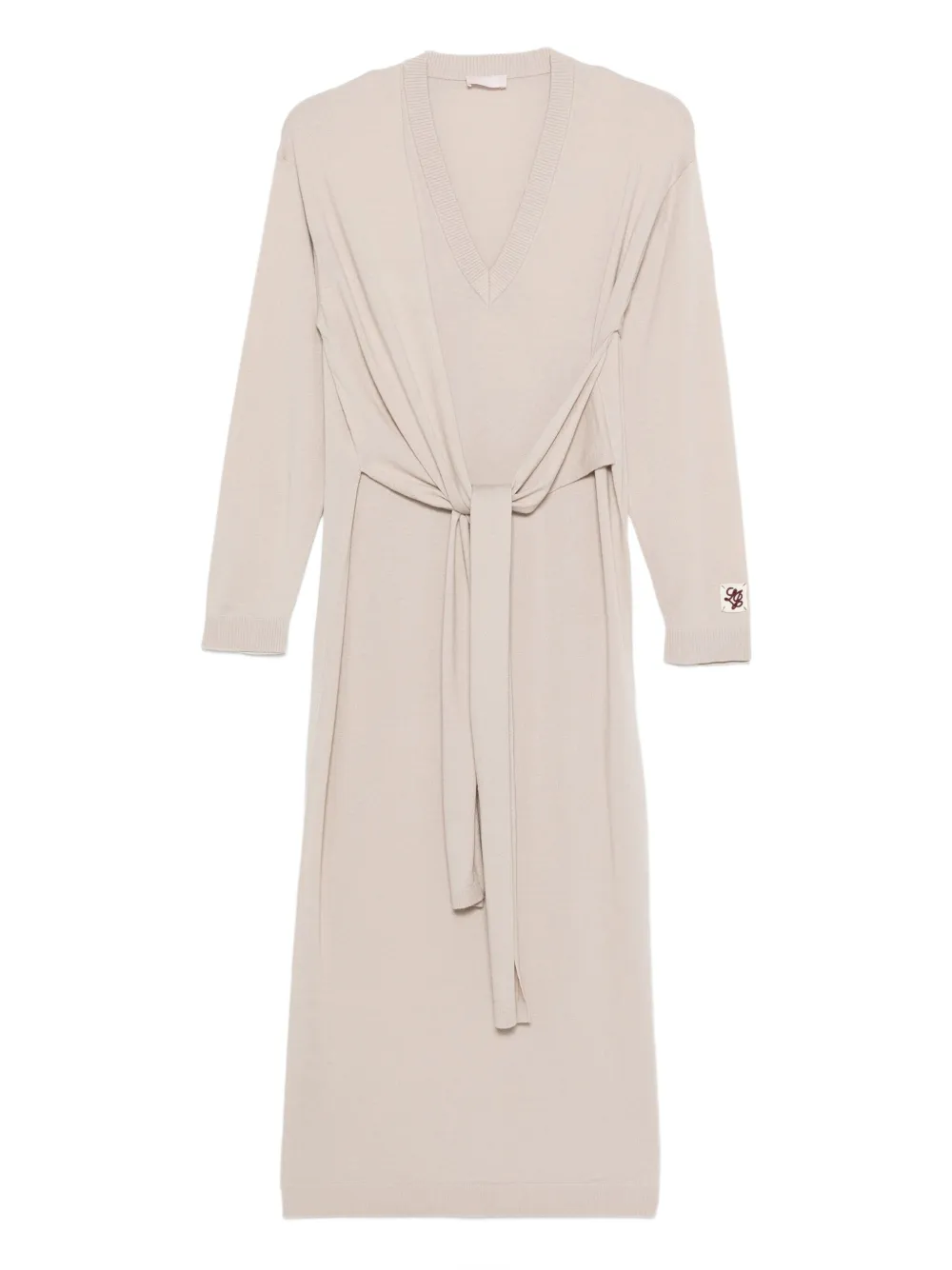 LIU JO V-neck midi dress | Neutrals | Image 1