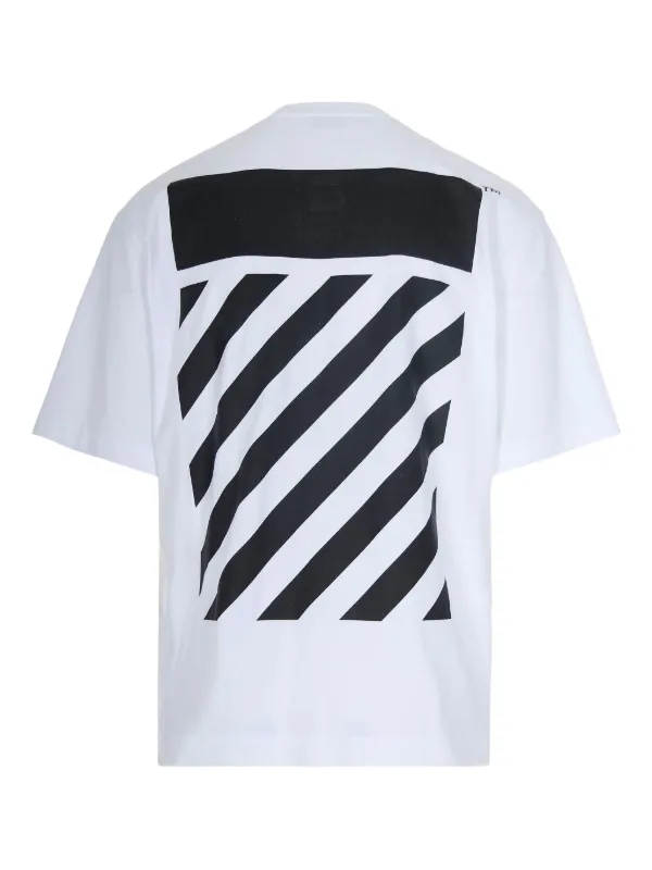 Off-White Flannel Diagonal Skate short-sleeve T-shirt | White