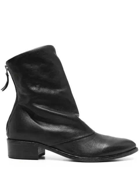 Moma Rigazip leather ankle boots