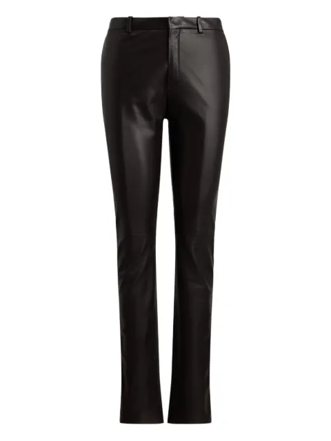 Ralph Lauren Collection flat-front leather trousers
