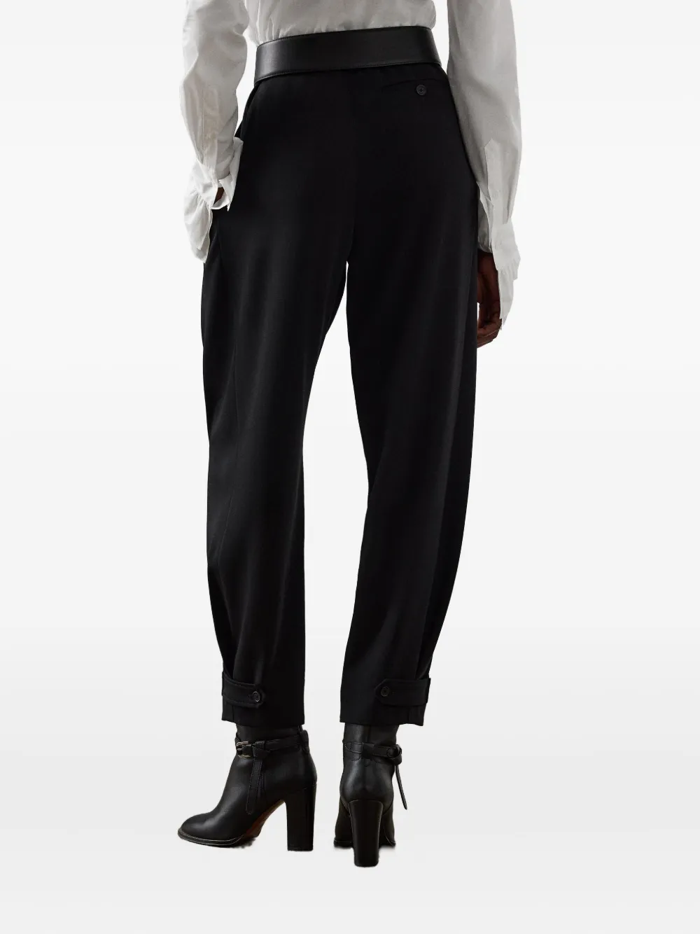Ralph Lauren Wool Tailored Trousers In Black
