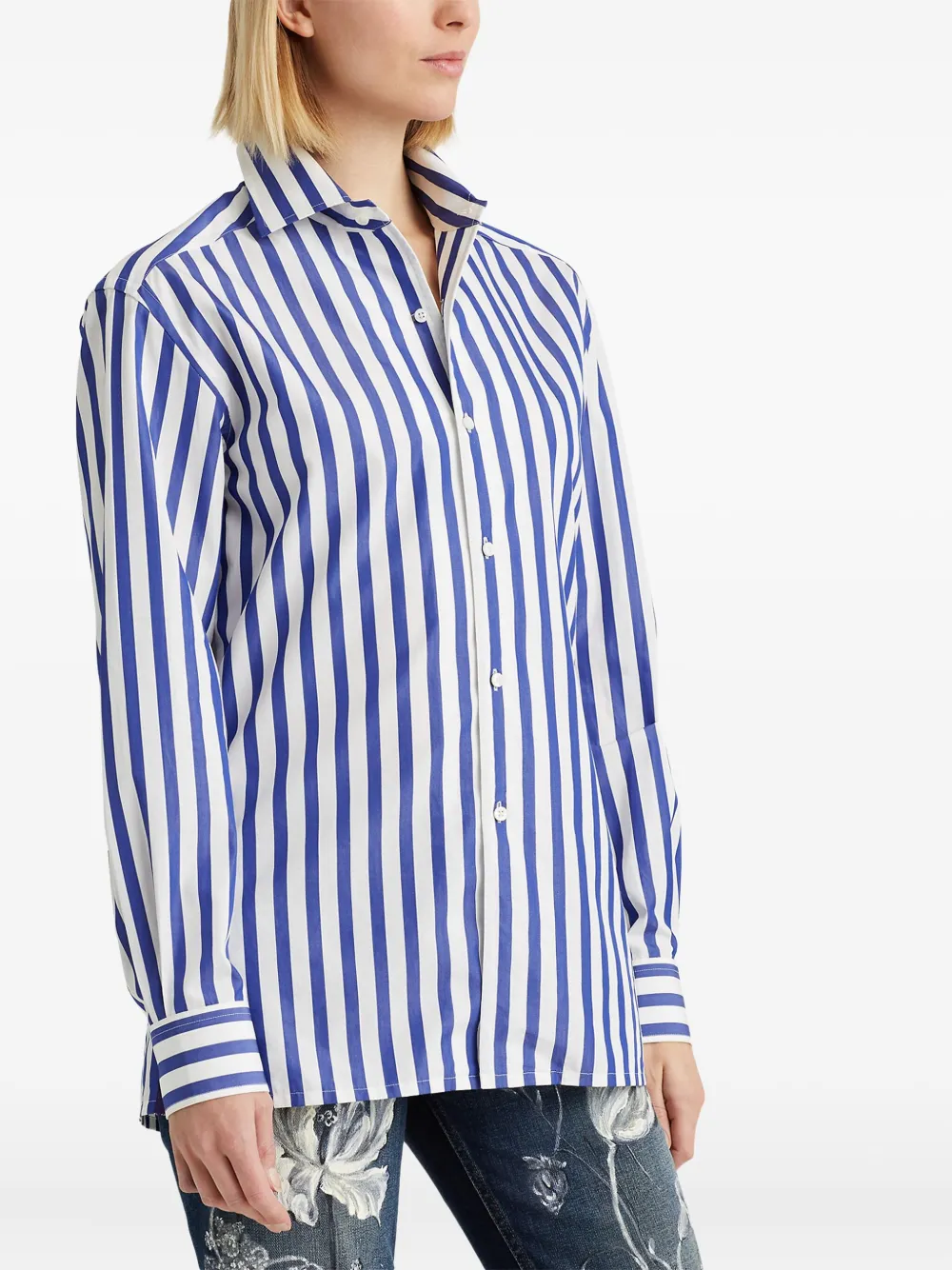 Ralph Lauren Collection Gestreept blouse Wit