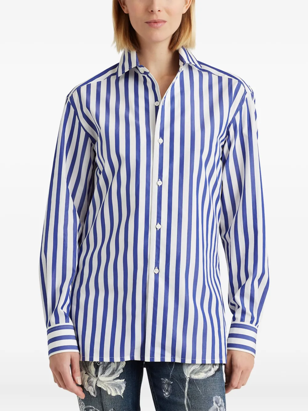 Ralph Lauren Collection Gestreept blouse Wit