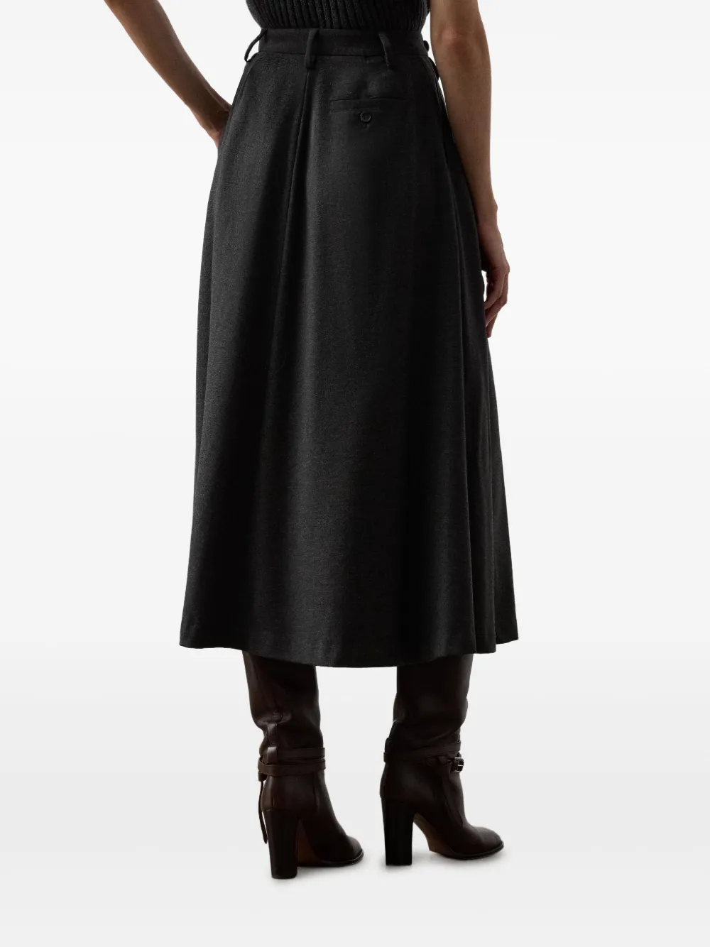 Ralph Lauren Collection Evilyn midi-plooirok Grijs