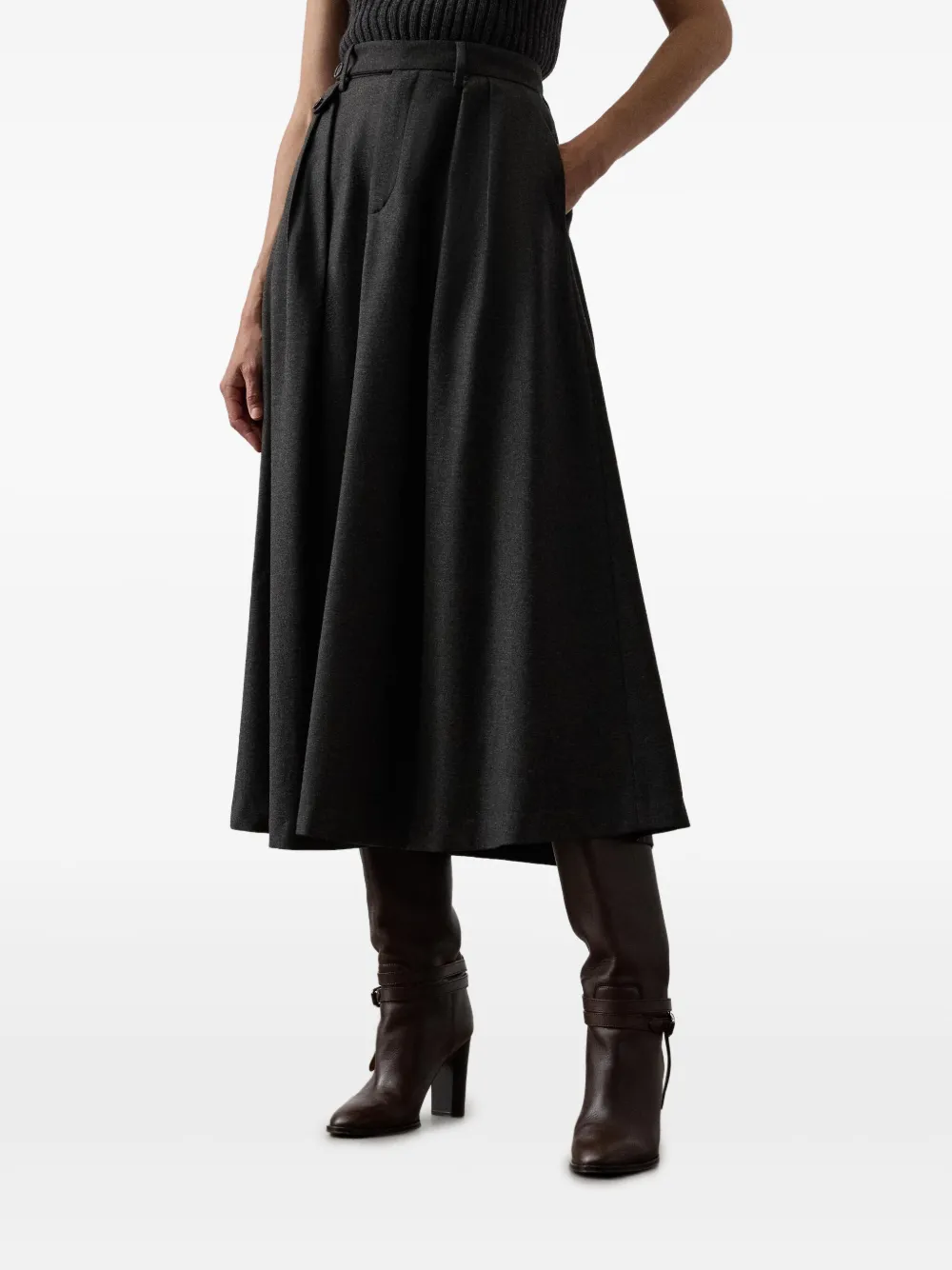 Ralph Lauren Collection Evilyn midi-plooirok Grijs