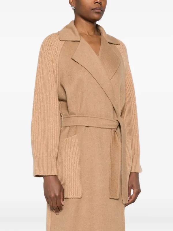 Max Mara Berardi ピーコート | ブラウン | FARFETCH JP
