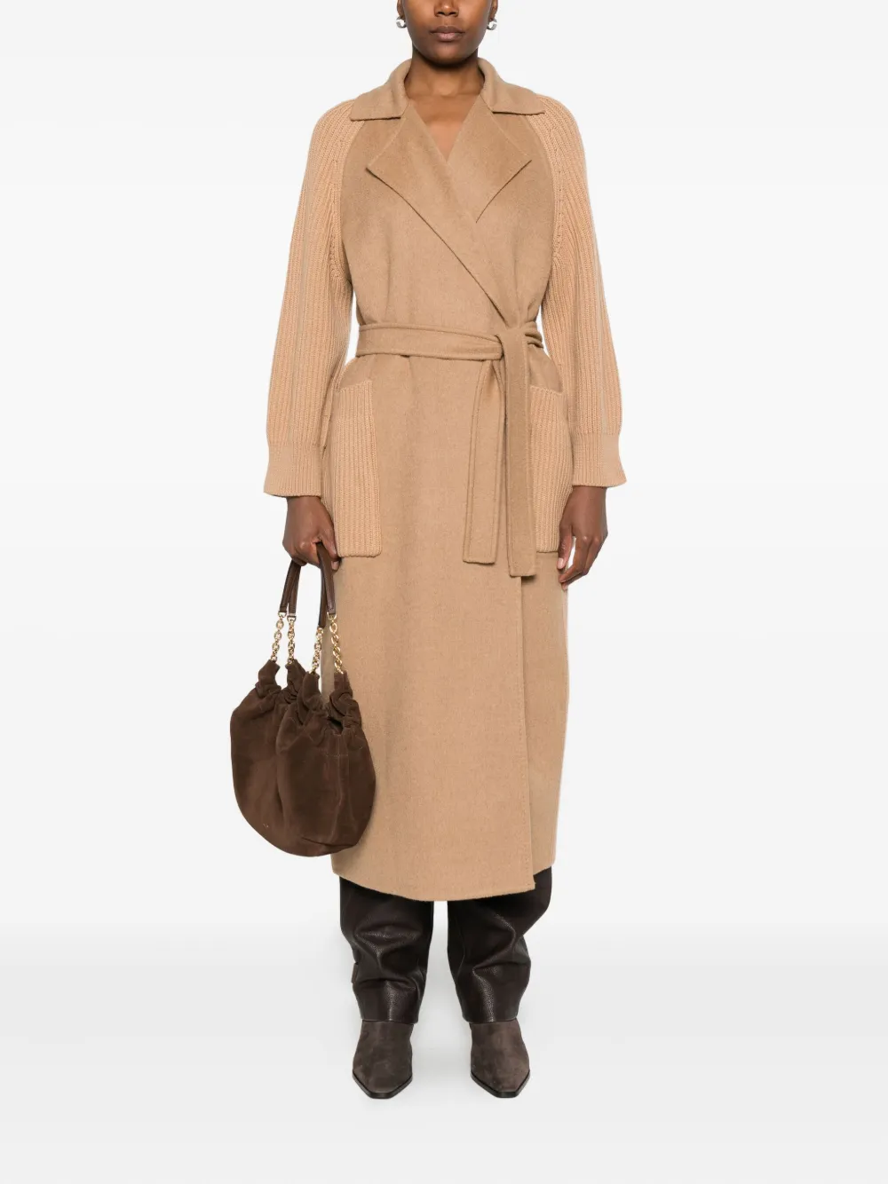 Max Mara Berardi Peacoat In Brown