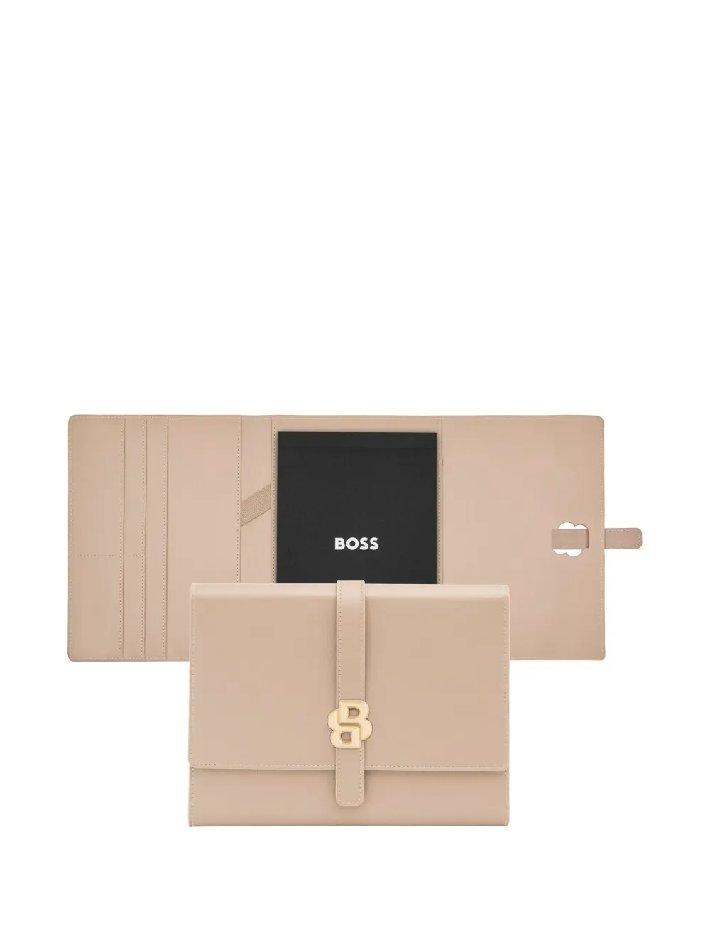Hugo Boss Logo-hardware Notebook In Neutral