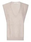 absolut cashmere Miriam V-neck cashmere vest - Neutrals