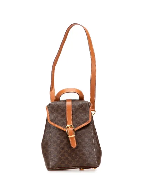 Celine Pre-Owned 1995 Mini Macadam Coated Canvas Twin backpack