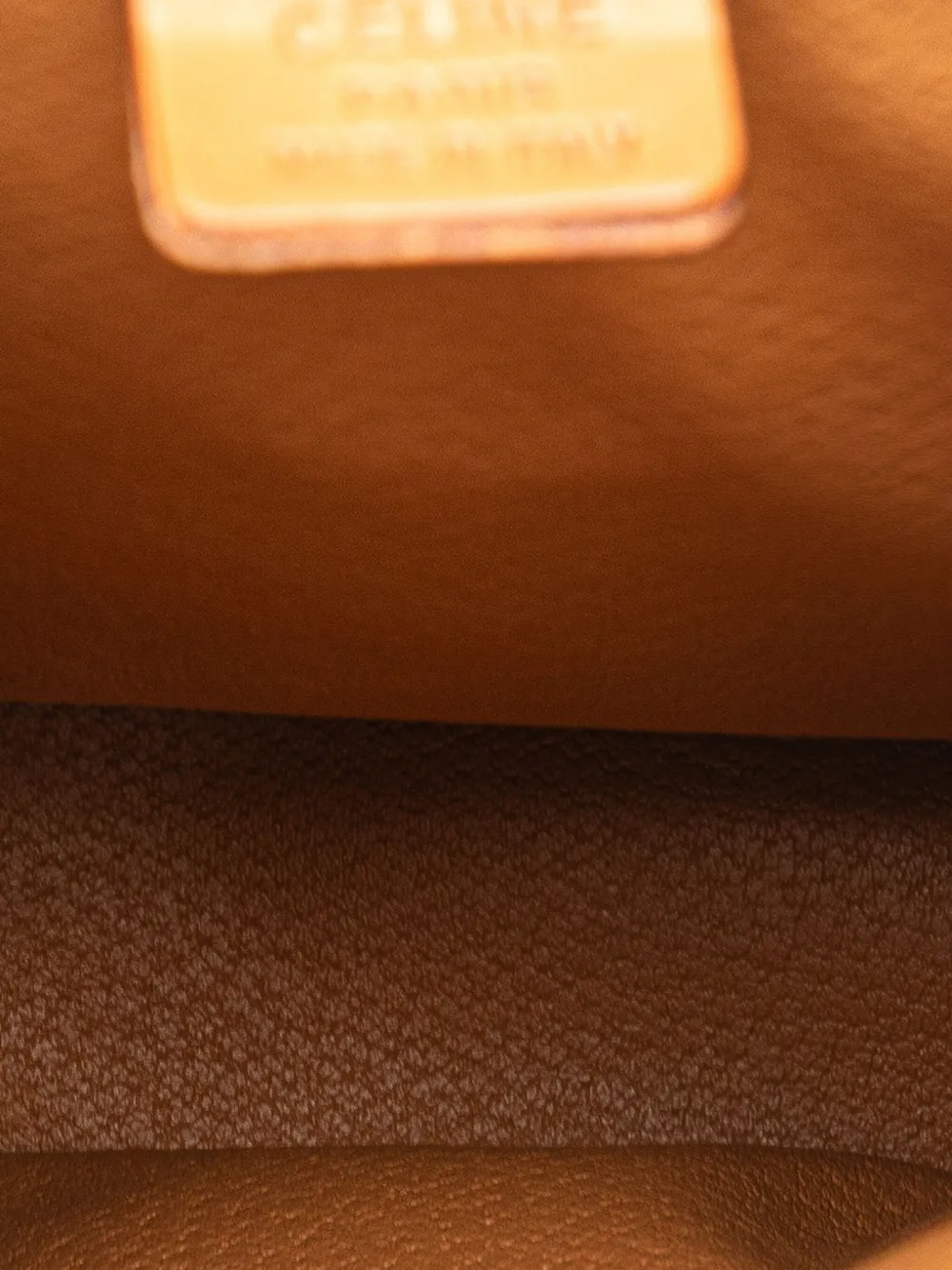 Pre-owned Celine 1995 Mini Macadam Coated Canvas Twin Backpack In Brown