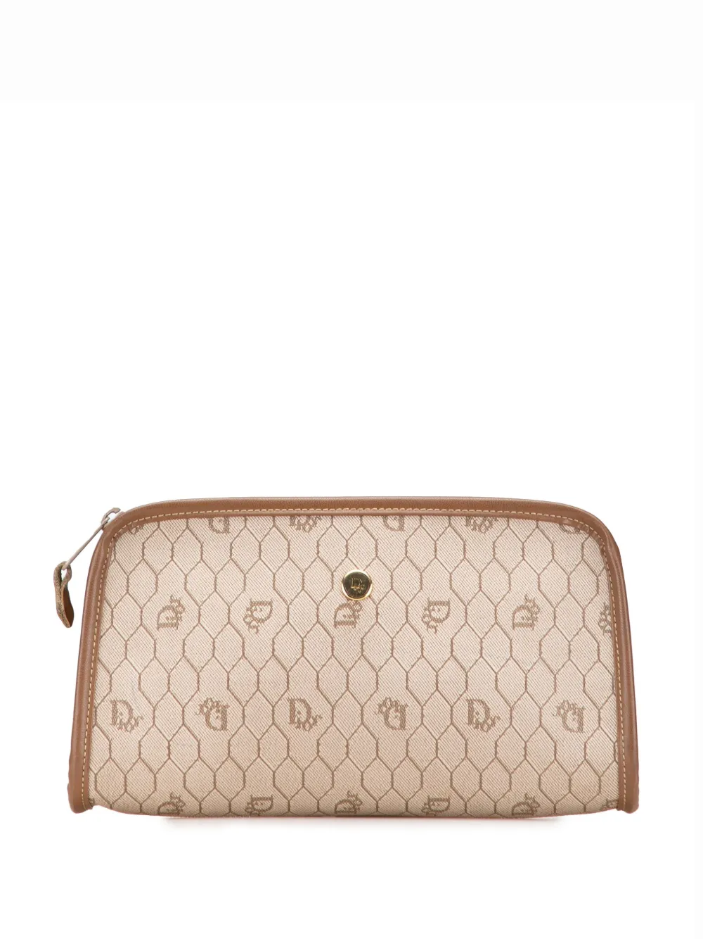 Christian Dior Pre-Owned 20th Century ハニカム コーテッドキャンバス クラッチバッグ - ブラウン Christian Dior Pre-Owned 20th Century ハニカム コーテッドキャンバス クラッチバッグ - ブラウン